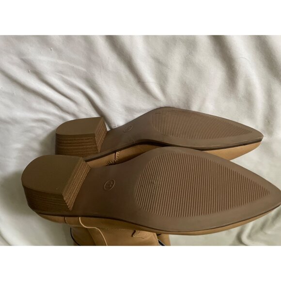 Knee High Light Brown Faux Leather Memory Foam Boots Size 11 Made In China With - Picture 4 of 8